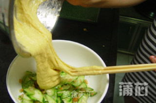 丝瓜虾米煎饼的做法步骤：4