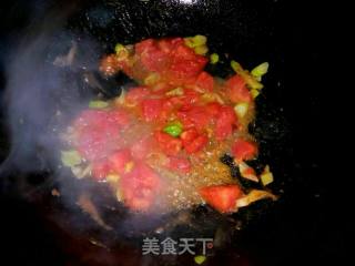 鲜虾煎蛋西红柿汤面的做法步骤：7