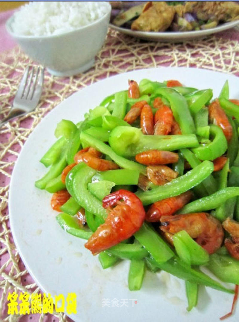 菜椒炒虾米的做法