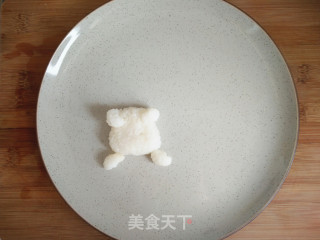 小兔子咖喱虾仁鸡蛋饭的做法步骤：3