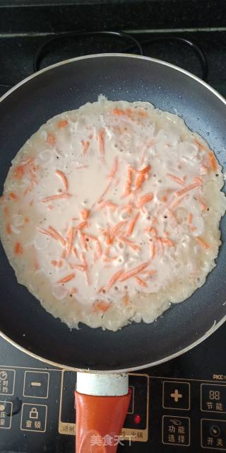 胡萝卜虾米饼的做法步骤：5