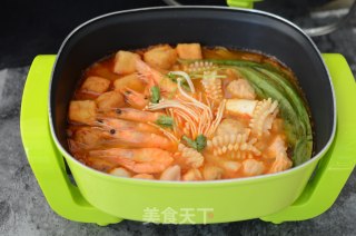 #信任之美#辣白菜海鲜锅的做法步骤：8
