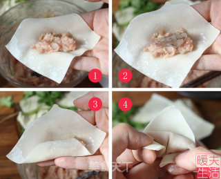 鲜肉鲜虾馄饨 云吞的做法步骤：6