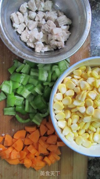 色彩缤纷-玉米粒的做法步骤：1
