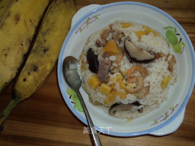 薯香虾米饭的做法