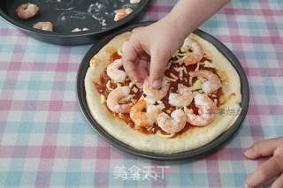 厚底鲜虾培根披萨的做法步骤：14