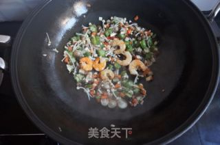 秋葵什锦菇咖哩炒饭的做法步骤：6