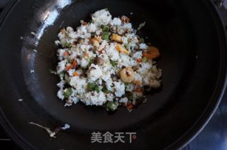 秋葵什锦菇咖哩炒饭的做法步骤：7