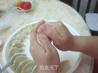 韭苔饺子的做法步骤：7