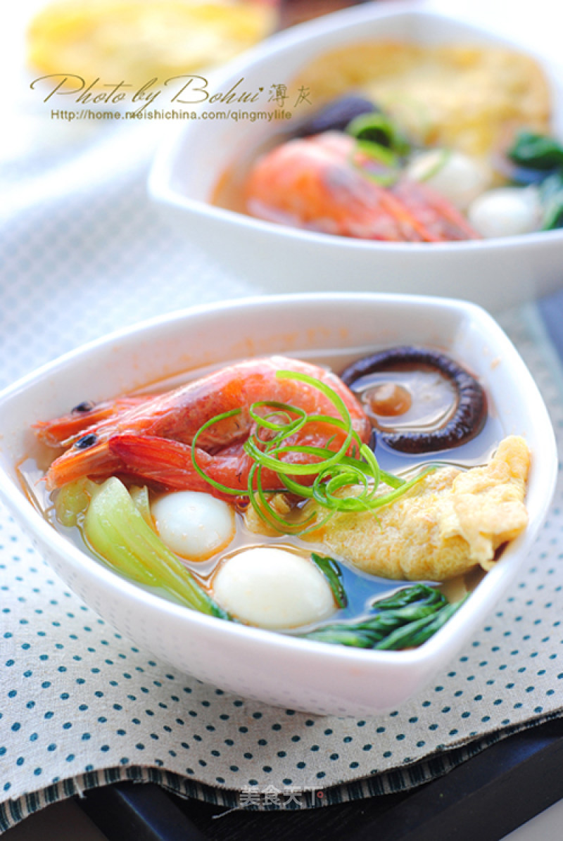 鲜虾蛋饺汤的做法