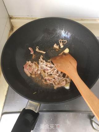 肉丝油菜面的做法步骤：5