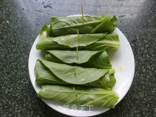 青叶卷虾棒（清香鲜甜）的做法步骤：9