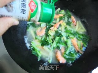 小白菜土豆大虾汤的做法步骤：11