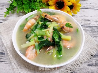 小白菜土豆大虾汤的做法步骤：12
