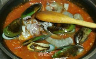 地中海风情意大利海鲜浓汤的做法步骤：6