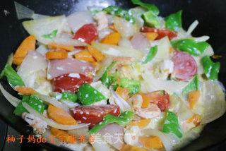 鲜虾芝士焗饭的做法步骤：6