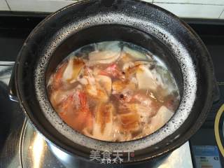 鸡汤姬松茸鲍鱼虾粥的做法步骤：15