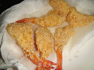 芝麻虾排的做法步骤：8