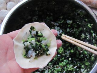 口味清淡的油菜虾仁水饺的做法步骤：6