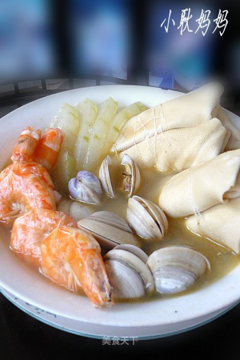 百叶包海鲜汤的做法