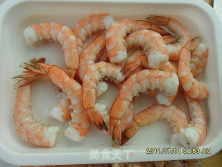 【闽菜】翡翠凤尾虾 （简易版）的做法步骤：4
