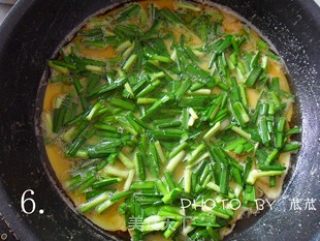 【浙菜】韭菜炒鲜虾+韭菜鲜虾鸡蛋饼的做法步骤：6