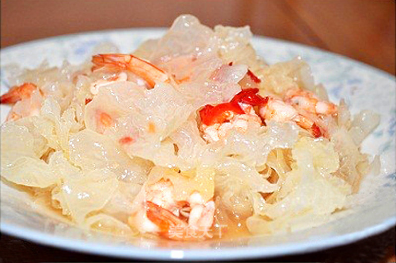 夏日捞汁菜——泰式银耳虾的做法