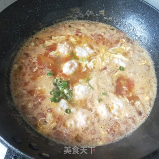 番茄虾滑汤的做法步骤：9