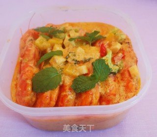 改良版泰式咖喱虾的做法步骤：21