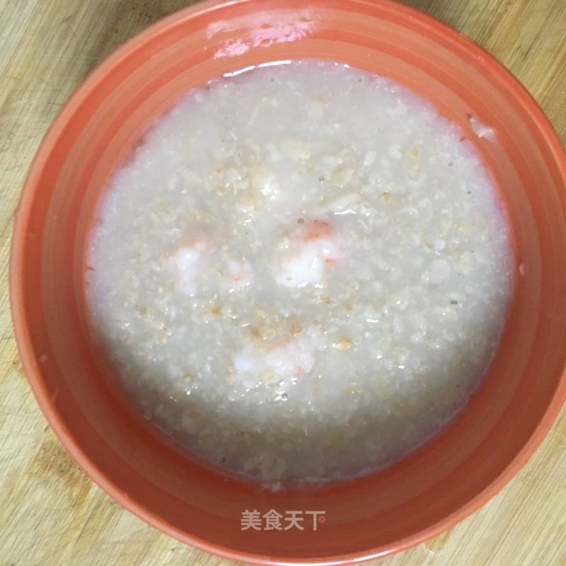 宝宝辅食：燕麦虾粥，补钙粥道的做法