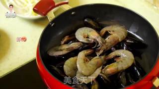 韩式辣炖海鲜汤的做法步骤：7
