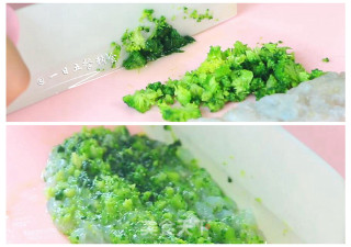 蔬菜虾肉粒粒面的做法步骤：3