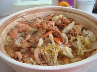 大白菜海鲜煲的做法步骤：9