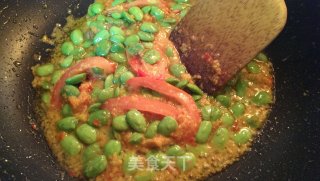印尼风味—臭豆炒虾的做法步骤：7