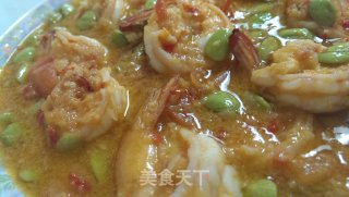 印尼风味—臭豆炒虾的做法步骤：9
