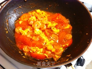 虾仁西红柿滑蛋的做法步骤：7