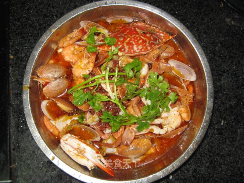 麻辣水煮海鲜锅的做法