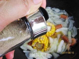 冬瓜玉米鲜虾汤的做法步骤：8