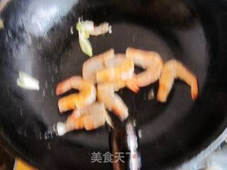 花菜炒海虾的做法步骤：8
