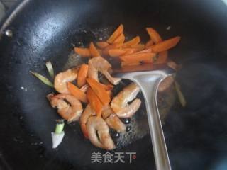 花菜炒海虾的做法步骤：11