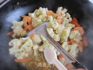 花菜炒海虾的做法步骤：14