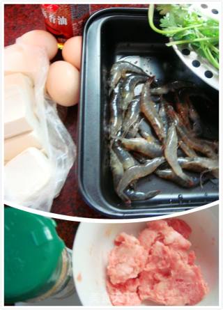 鲜虾烤鸡蛋豆腐的做法步骤：1