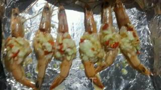 芝士焗鲜虾的做法步骤：2