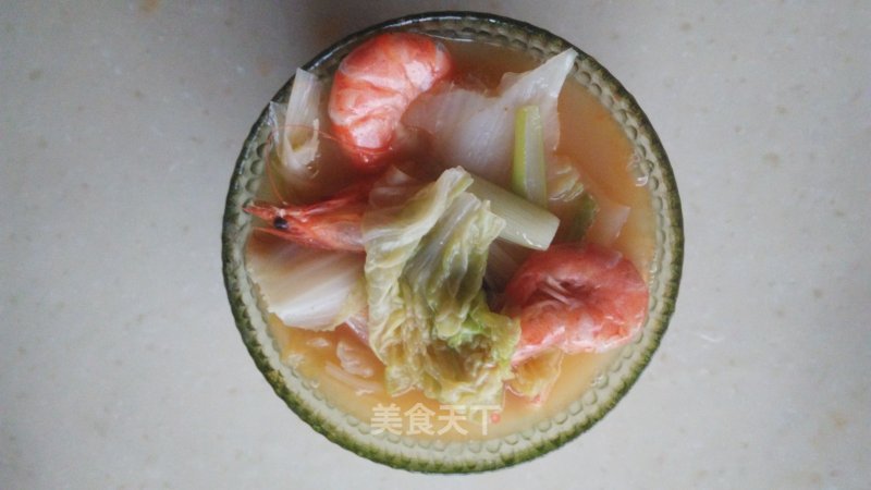 鲜虾白菜汤的做法