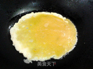 海参虾皮蛋炒红米饭的做法步骤：5