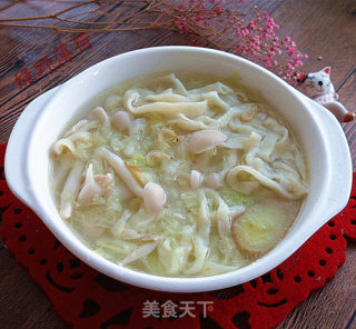 蘑菇白菜面汤的做法步骤：9