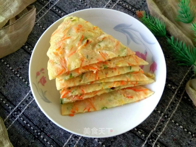 胡萝卜虾皮葱花饼的做法