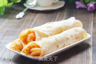 【天津】鲜虾鸡蛋卷饼的做法步骤：17