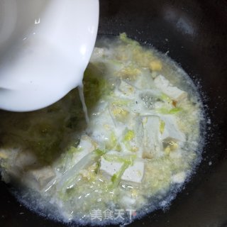 豆腐鸡蛋白菜羹的做法步骤：8