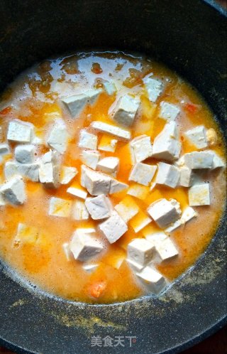 蛋黄烩豆腐的做法步骤：5